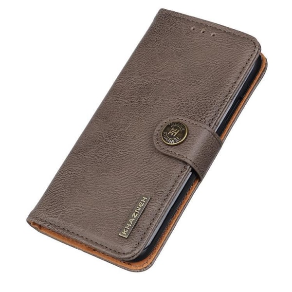 KHAZNEH Textured Wallet Case Galaxy A13 4G - Grå