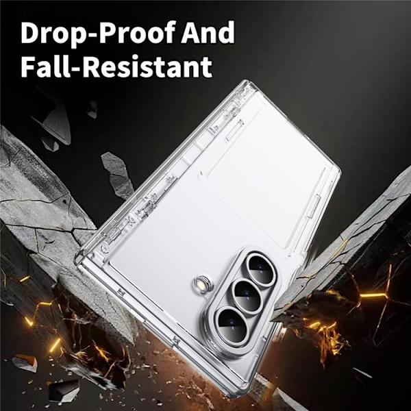 Plånboksfodral För Galaxy Z Fold 8 med Härdat Glas - Transparent