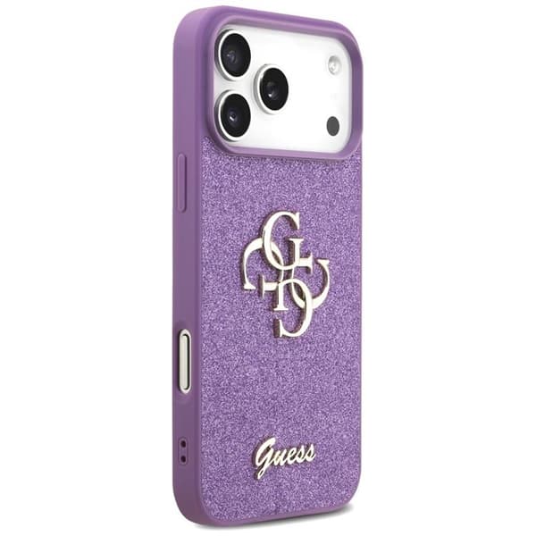 Guess Mobilskal till iPhone 17 Pro Max Fixed Glitter Big 4G - Lilac Lila