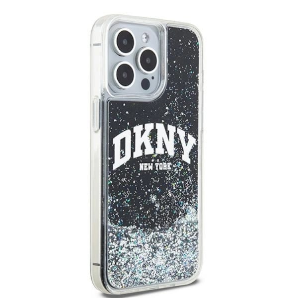 DKNY iPhone 12/12 Pro Mobilskal Liquid Glitter Big Logo - Svart