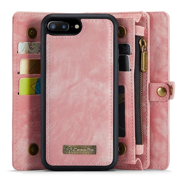 Caseme iPhone 7/8 Plus Plånboksfodral Detachable - Rosa Rosa