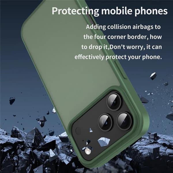 Mobilskal till iPhone 17 Pro Max Skin Touch Matte - Olivgrön Grön
