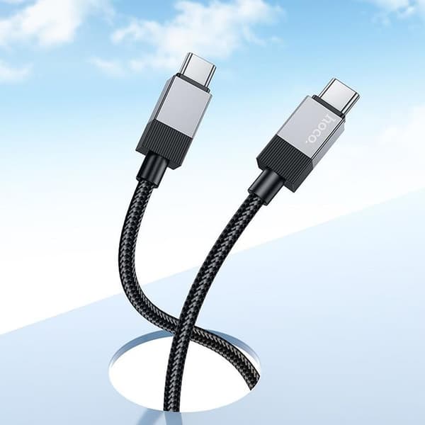 Hoco USB-C - USB-C 60W 3A Kabel 1m X110 - Svart Svart