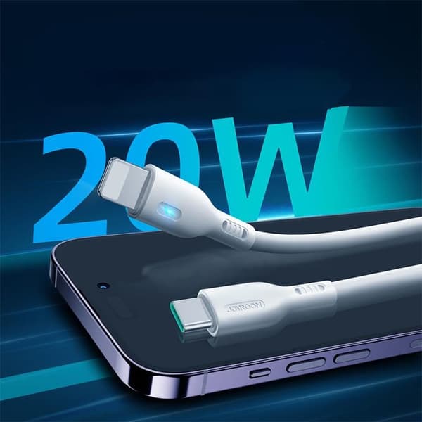 Joyroom USB-C till Lightning kabel 20W 2m - Vit Vit