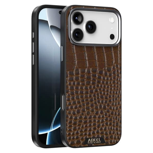ABEEL Mobilskal till iPhone 17 Pro Max MagSafe Äkta Läder Brun