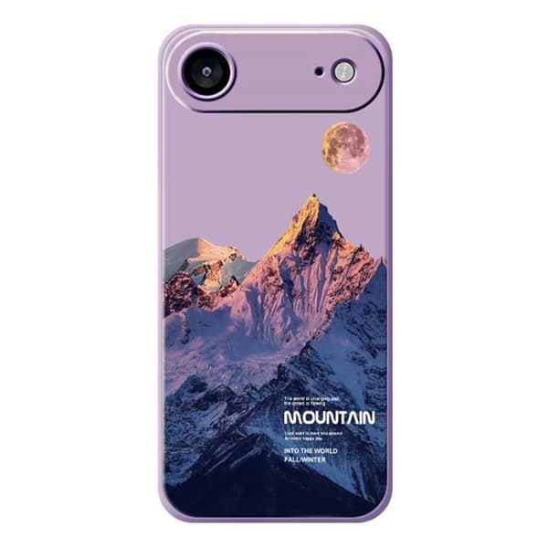 Mobilskal till iPhone Air Blue Snow Mountain Pattern TPU - Lila Lila