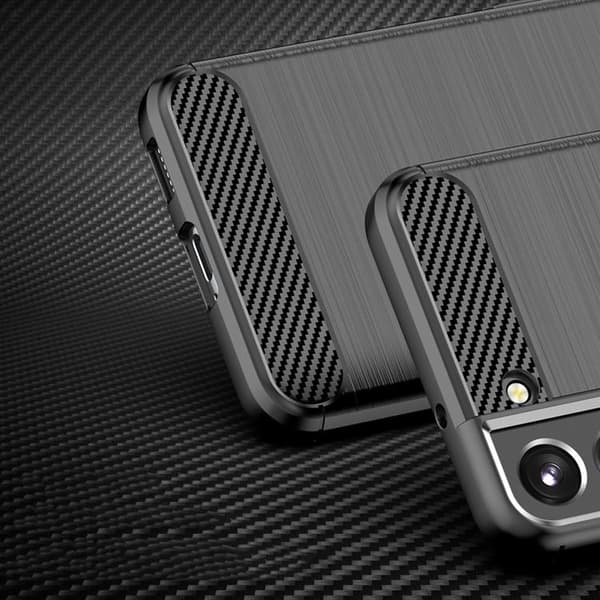 Galaxy S23 Plus Skal Carbon Silicone Flexible - Svart Svart