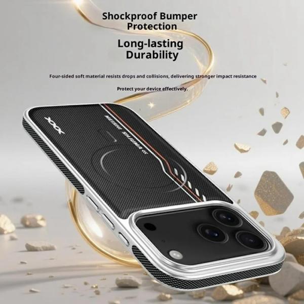 Mobilskal till iPhone 17 Pro Max Magsafe Diamond Texture Svart