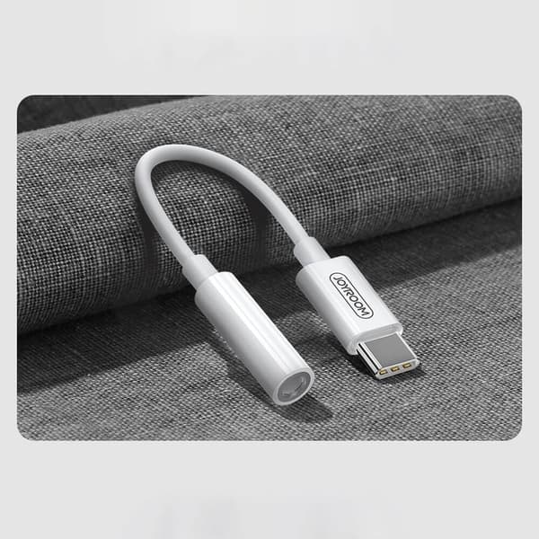 Joyroom 3,5 mm mini jack to USB-C headphone adapter Vit White