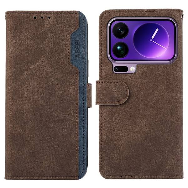 ABEEL Xiaomi 17 Pro Plånboksfodral Splicing Konstläder Flip Brun