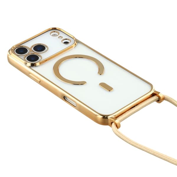 Mobilskal till iPhone 17 Pro Max MagSafe Electroplating TPU - Guld Guld
