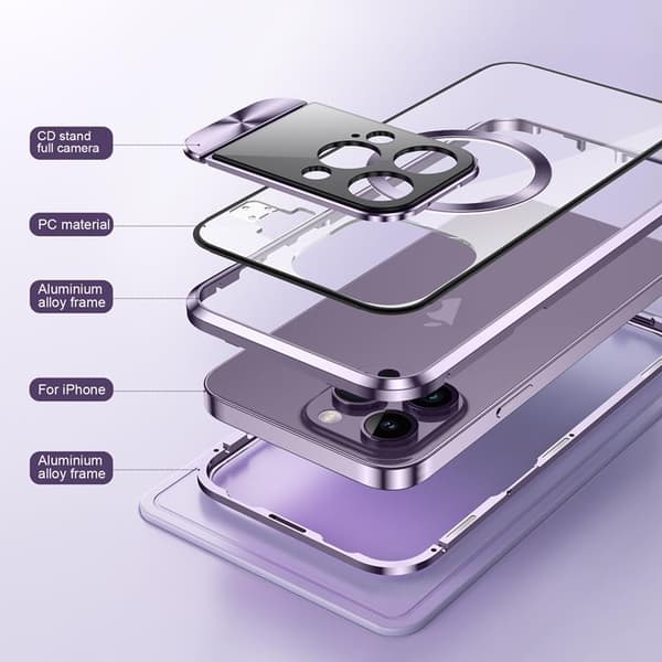 BOOM Mobilskal till iPhone 14 Pro Magsafe Metall Frame - Svart Svart