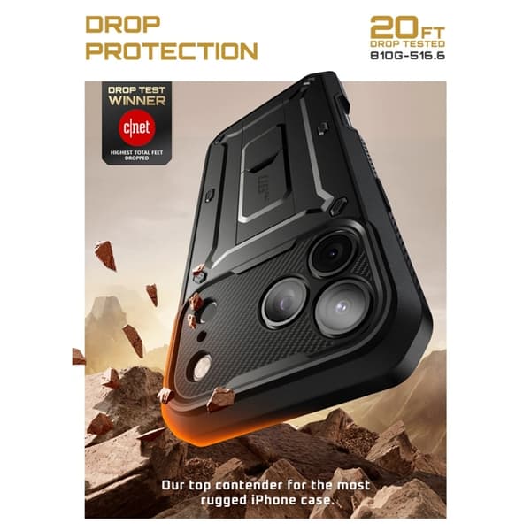 Supcase Telefontaske til iPhone 17 Pro Max UB Pro - Sort Svart