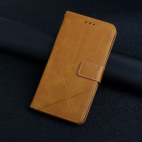 Plånboksfodral för Samsung Galaxy S26 Plus Konstläder med handledsrem - Gul