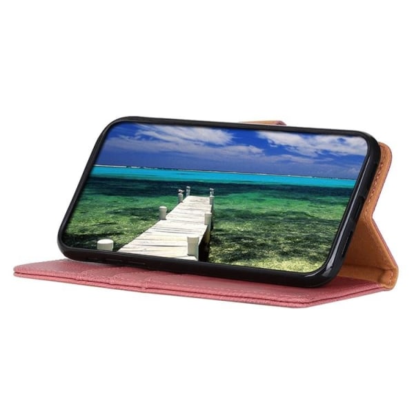 KHAZNEH Google Pixel 8 Wallet Case lehmännahkainen - vaaleanpunainen