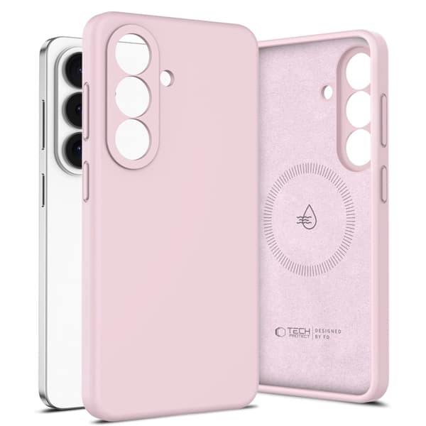 Tech-Protect Mobilskal För Galaxy S26 Plus Magsafe Silikon - Rosa Pearl Rosa