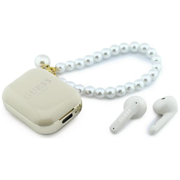 Guess TWS In-Ear Hörlurar Pearl Strap - Beige Beige