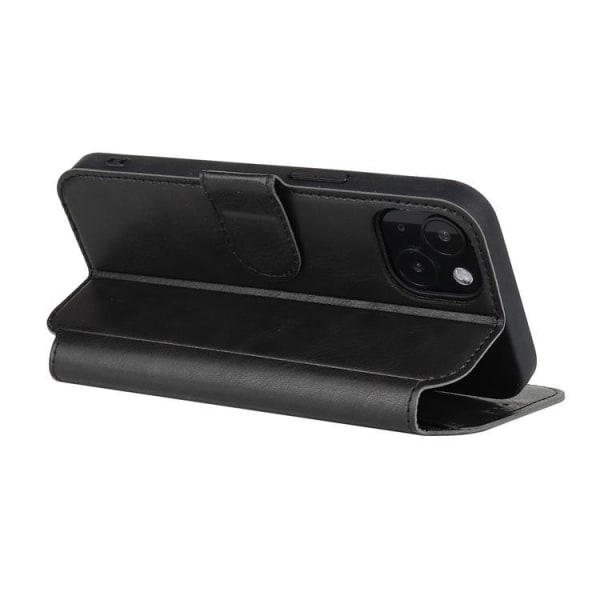 BOOM iPhone 14 Plus Plånboksfodral Calfskin - Svart