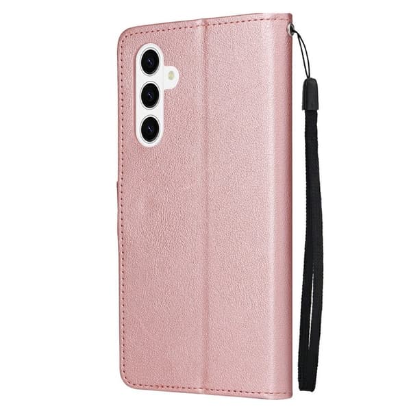 Samsung Galaxy S26 / S26 Pro Plånboksfodral Ställ Konstläder - Roséguld