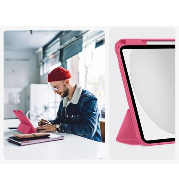 Tech-Protect iPad 10.9"/iPad 11" Fodral Canvas - Magenta Bloom Rosa