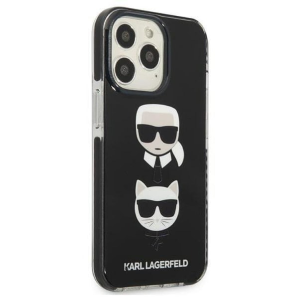 KARL LAGERFELD iPhone 13 Pro Max Skal Karl & Choupette Head - Musta