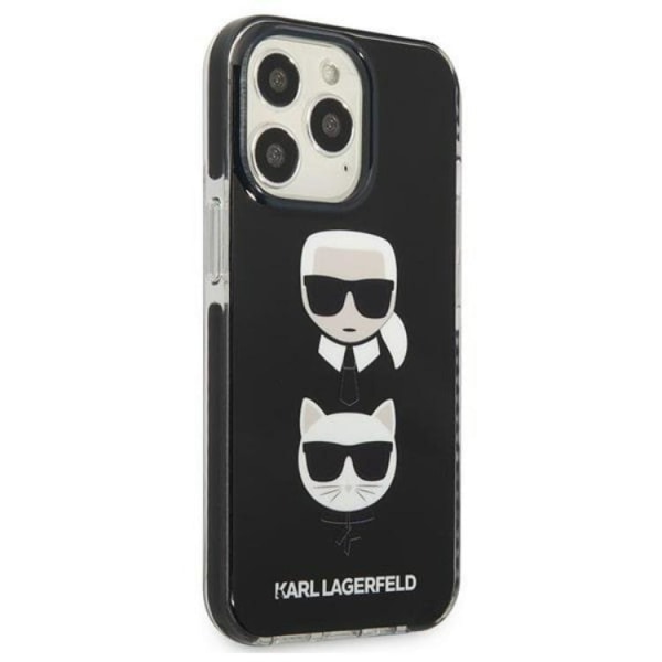 KARL LAGERFELD iPhone 13 Pro Max Skal Karl & Choupette Head - Sv