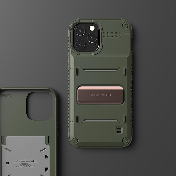 VRS DESIGN Damda QuickStand Skal iPhone 12 Pro Max - Grön Bronze