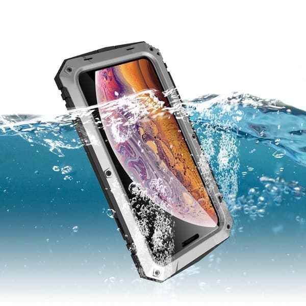 R-JUST Mobilskal till iPhone XS Max Hybrid Silver Drop-proof Waterproof