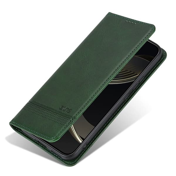 AZNS Samsung Galaxy S25 Ultra Plånboksfodral Konstläder - Grön