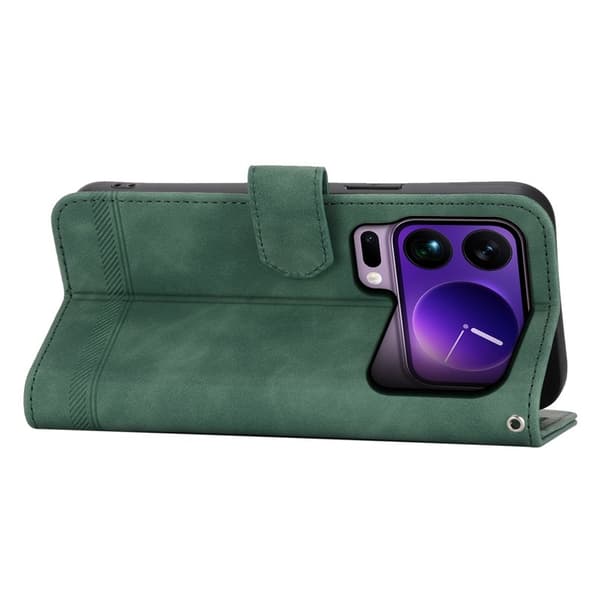 DIERFENG DF-03 Plånboksfodral för Xiaomi 17 Pro Max Konstläder - Grön