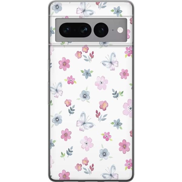 Mobilcover til Google Pixel 7 Pro med Blomster og sommerfugle