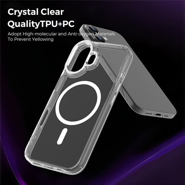 Mobilskal till iPhone 17 MagSafe TPU+PC - Transparent Transparent