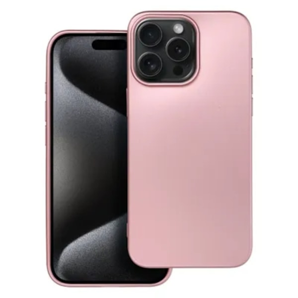 iPhone 15 Pro Mobilskal Metallic - Rosa Rosa