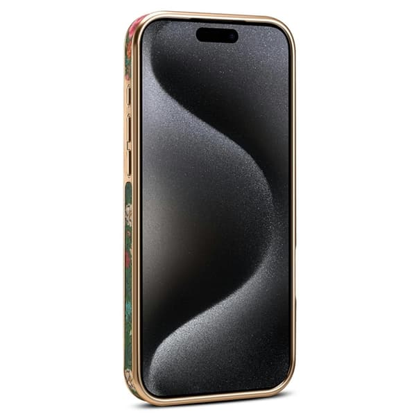 Mobilskal till iPhone 17 Pro MagSafe Electroplated Floral A22 - Grön Grön