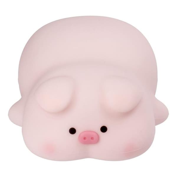 LED Nattlampa Tryck Pig Art Deco - Rosa Rosa