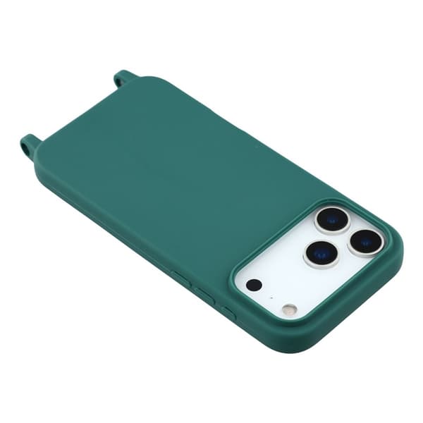 Mobilskal till iPhone 17 Pro TPU med Hål för Rem - Mörkgrön Grön