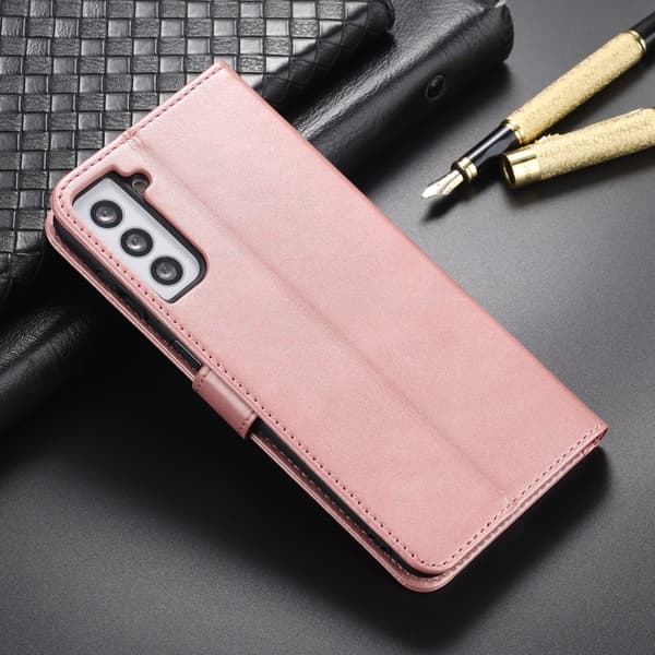AZNS Samsung Galaxy S23 Plånboksfodral Konstläder - Roséguld