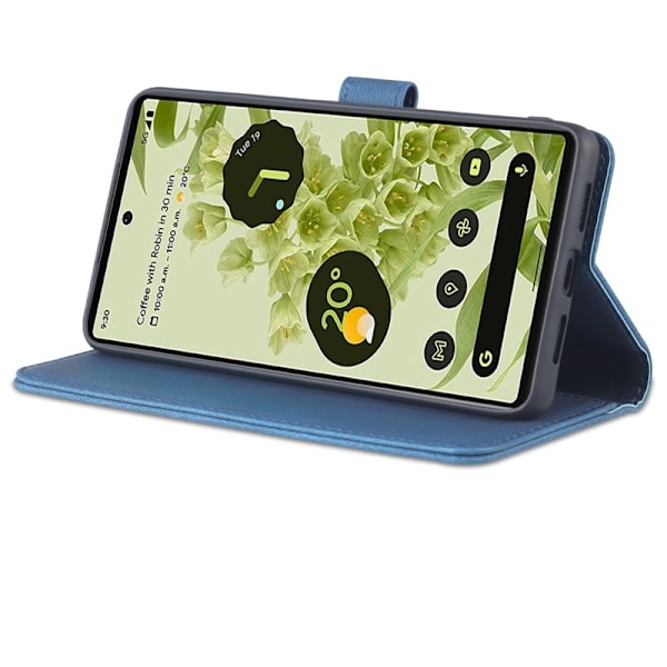 AZNS Google Pixel 6 Pro Plånboksfodral TPU+Konstläder - Blå