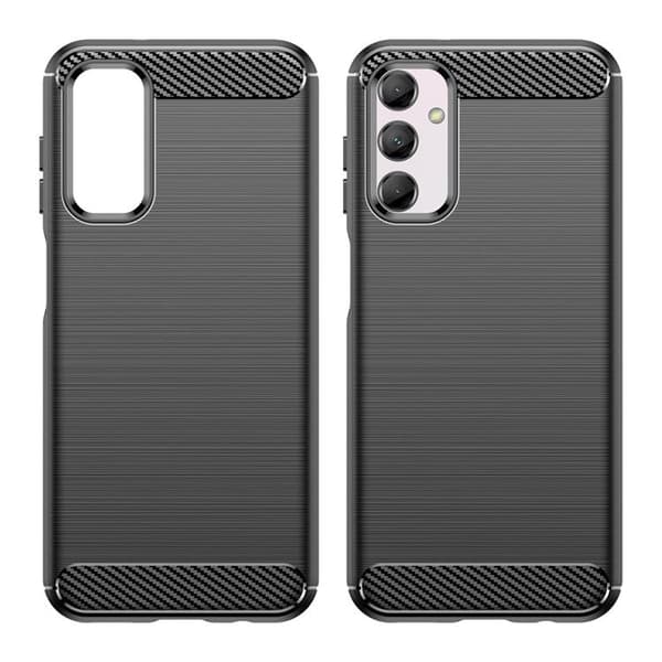Telefontaske til Galaxy M14 Carbon Flexible - Sort Black