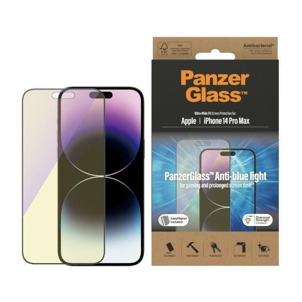 PanzerGlass iPhone 14 Pro Max Skärmskydd Anti-blue light - Transparent