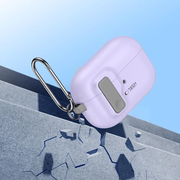 Tech-Protect Apple Airpods Pro 1/2 Skal Slim Hook - Lavender Lila