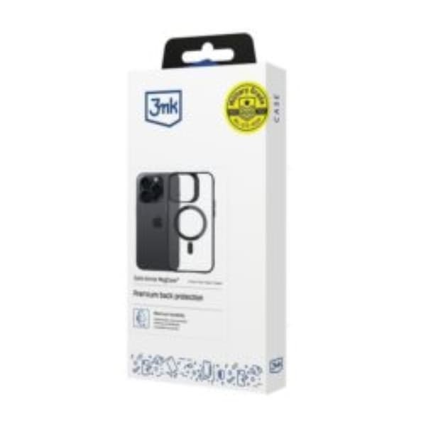 3MK Mobilskal till iPhone 15 Pro MagSafe Satin Armor - Svart Svart