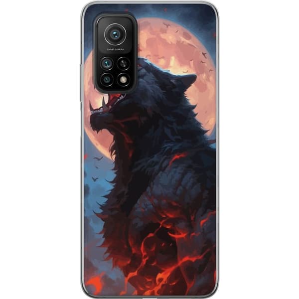 Telefontaske til Xiaomi Mi 10T 5G med Howling Wolf