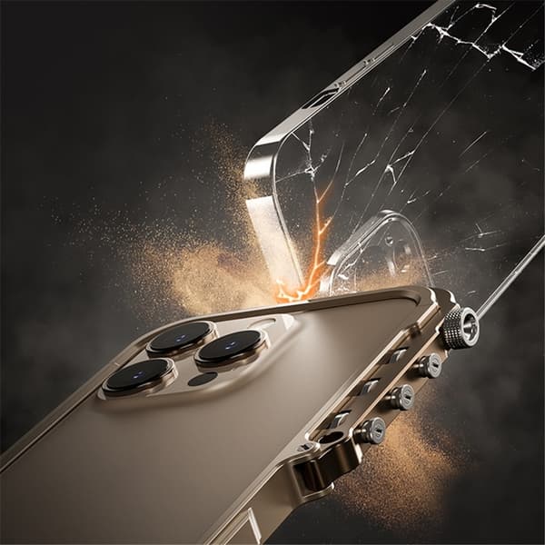 Mobilskal till iPhone 16 Pro Bumper Aluminum Metal Frame - Silver Silver