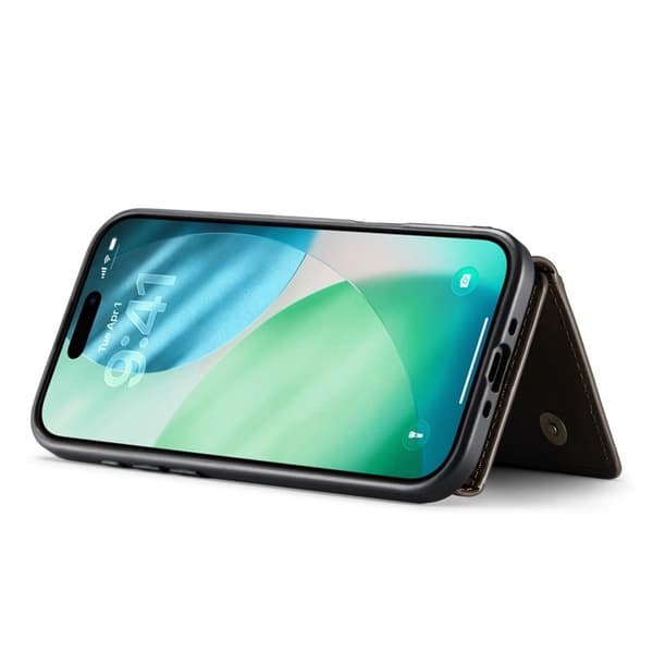 DG.MING iPhone Air Konstläder Plånboksfodral PU + PC + TPU - Brun
