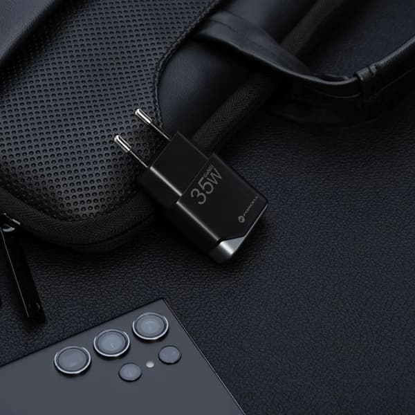 Forcell Hurtigoplader USB C 35W GaN III PD 3A F-Energi - Sort Svart