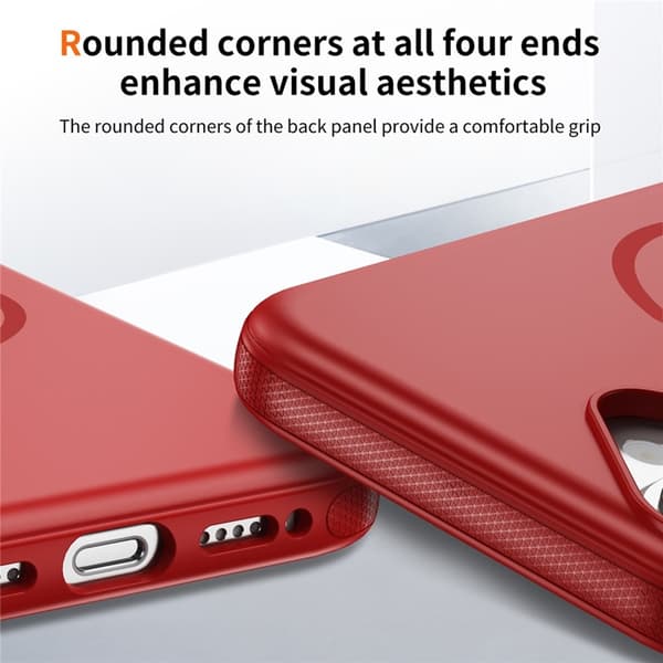 Mobilskal till iPhone 17 MagSafe PC + TPU Shockproof - Röd Röd