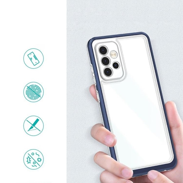 Galaxy A13 5G Skal Clear 3in1 Frame Gel - Blå
