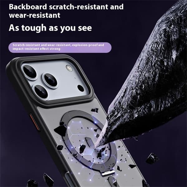 Mobilcover til iPhone 17 Pro Max MagSafe Kickstand Svart