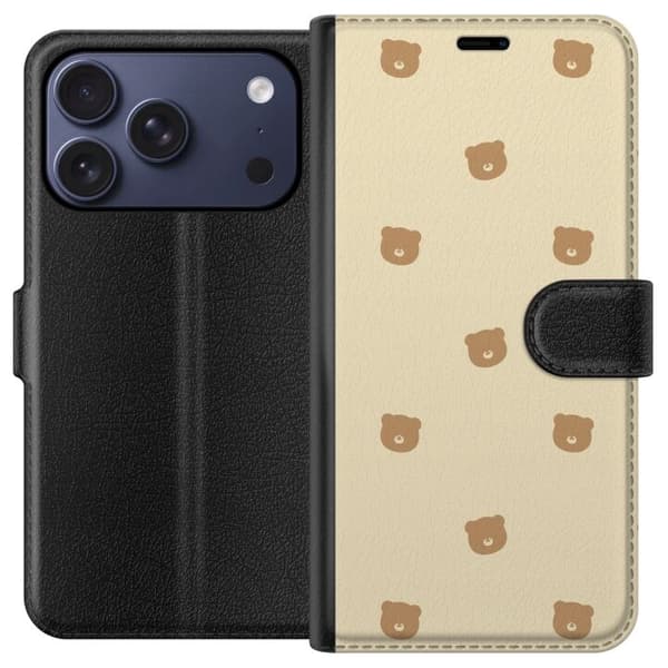 Plånboksfodral till Apple iPhone 17 Pro med Björnmönster